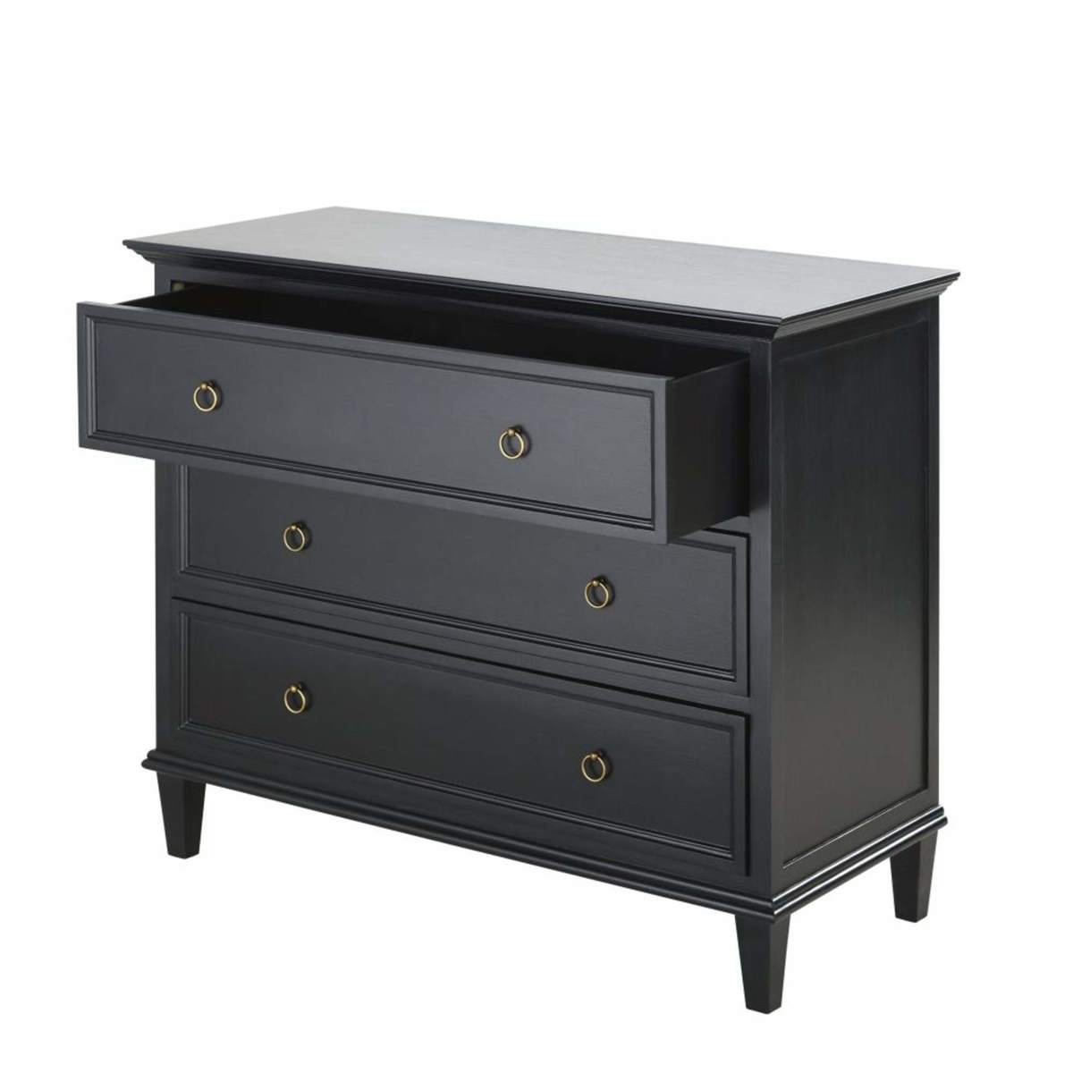 Black 3-Drawer Chest of Drawers W100 Cambronne – image 3