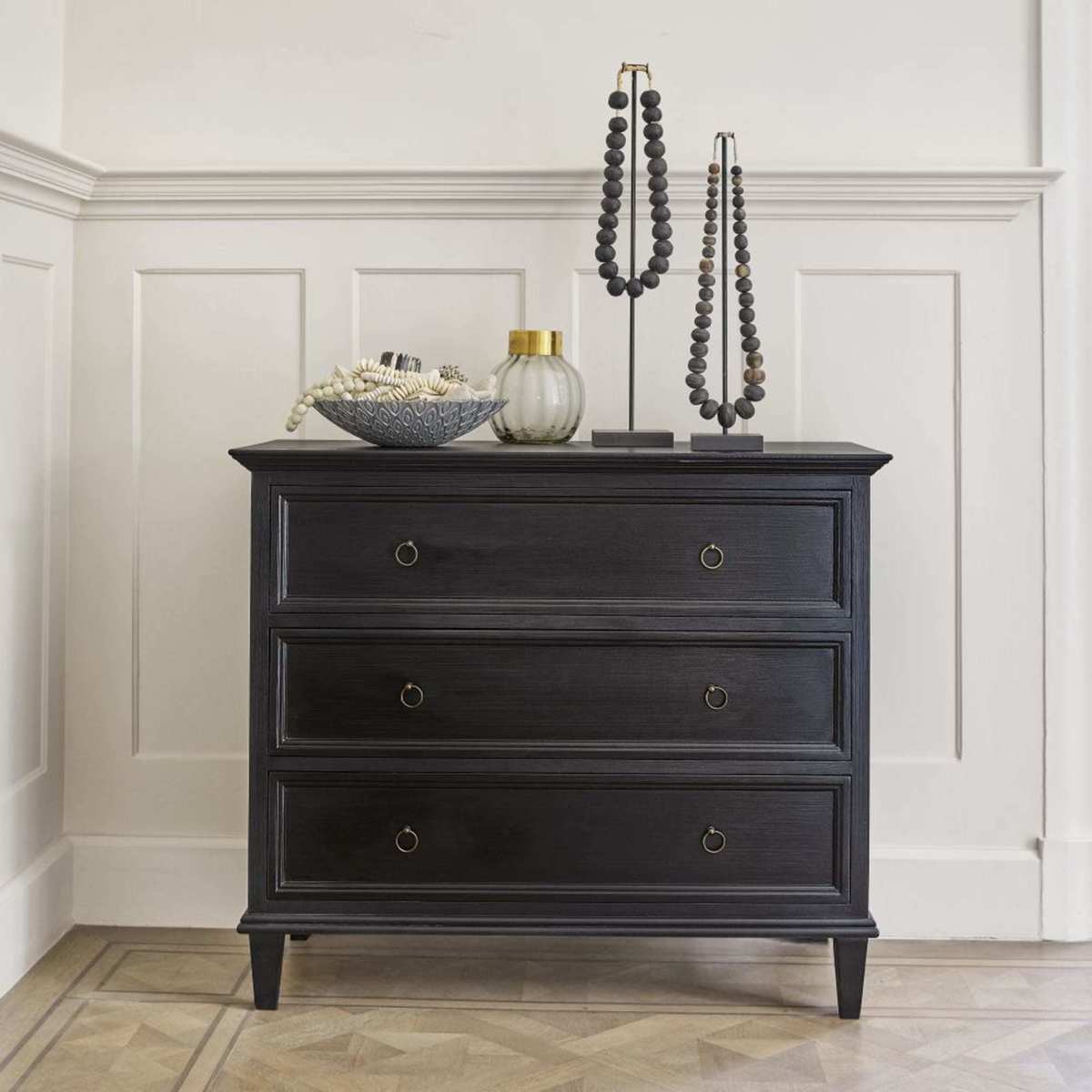 Black 3-Drawer Chest of Drawers W100 Cambronne – image 5