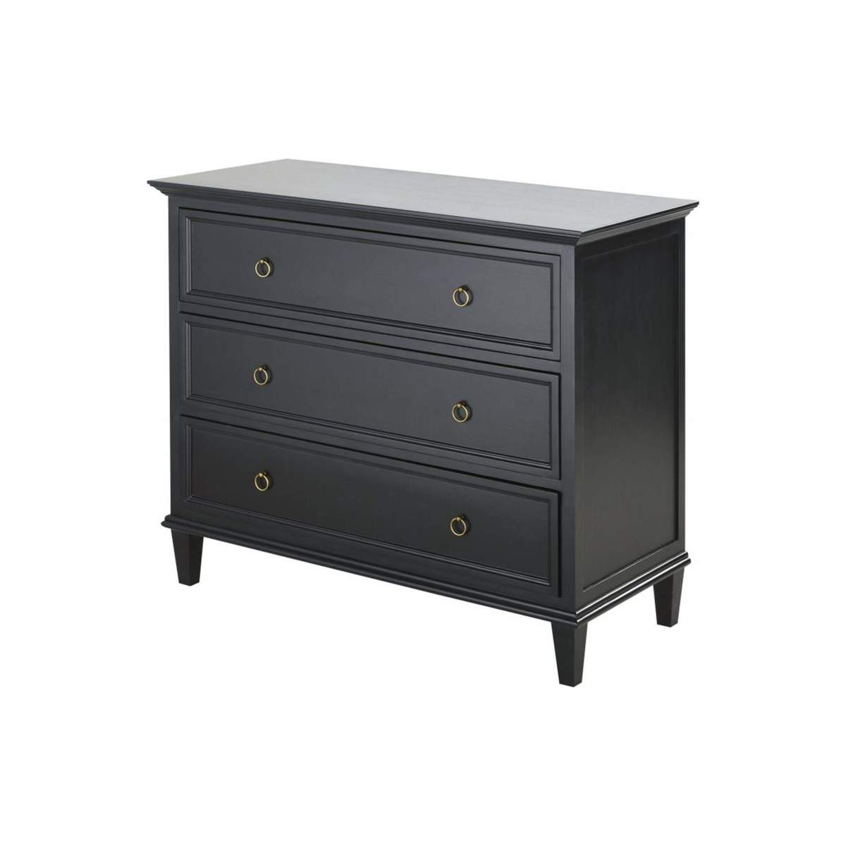 Black 3-Drawer Chest of Drawers W100 Cambronne – image 2