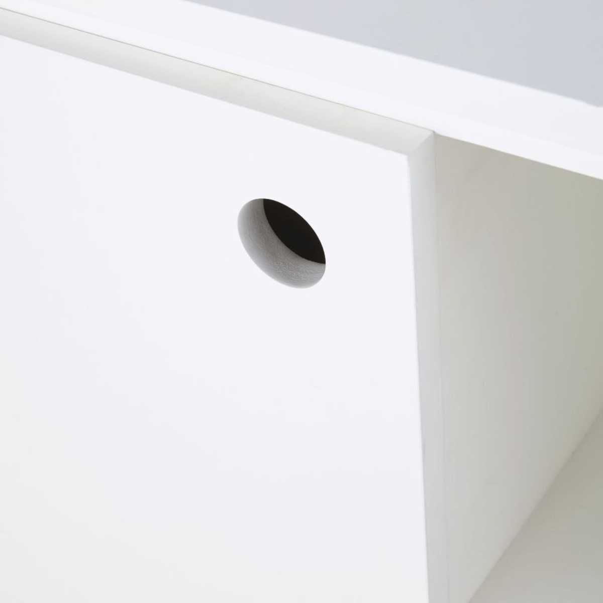 White 1-Door 2-Drawer Chest of Drawers Eliot – image 4