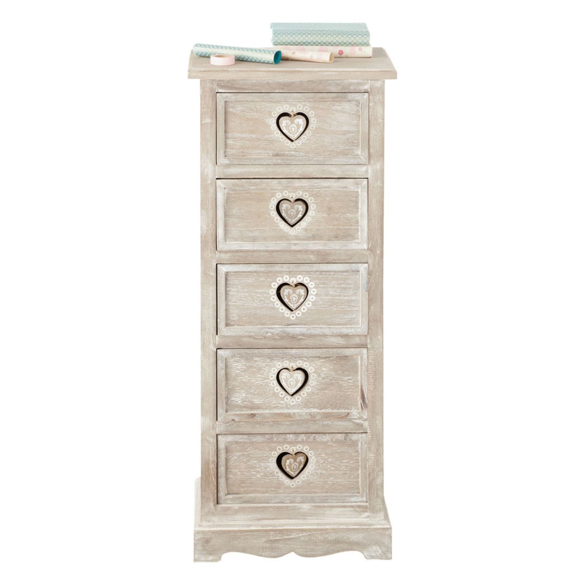 Aged Effect Greyed Storage Tower Unit Camille – image 2