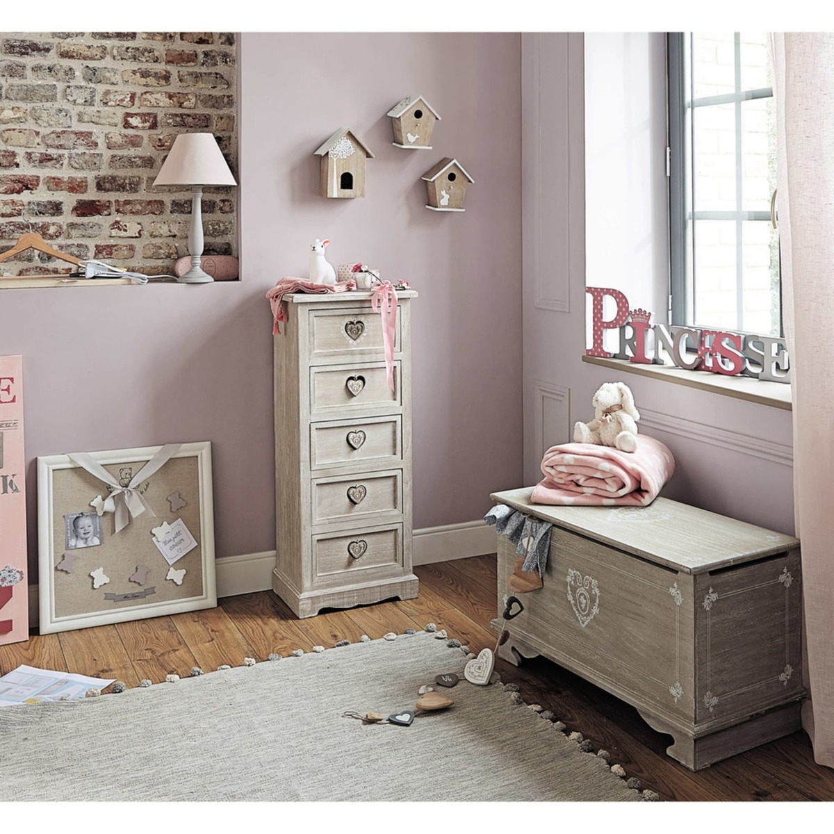 Aged Effect Greyed Storage Tower Unit Camille – image 11