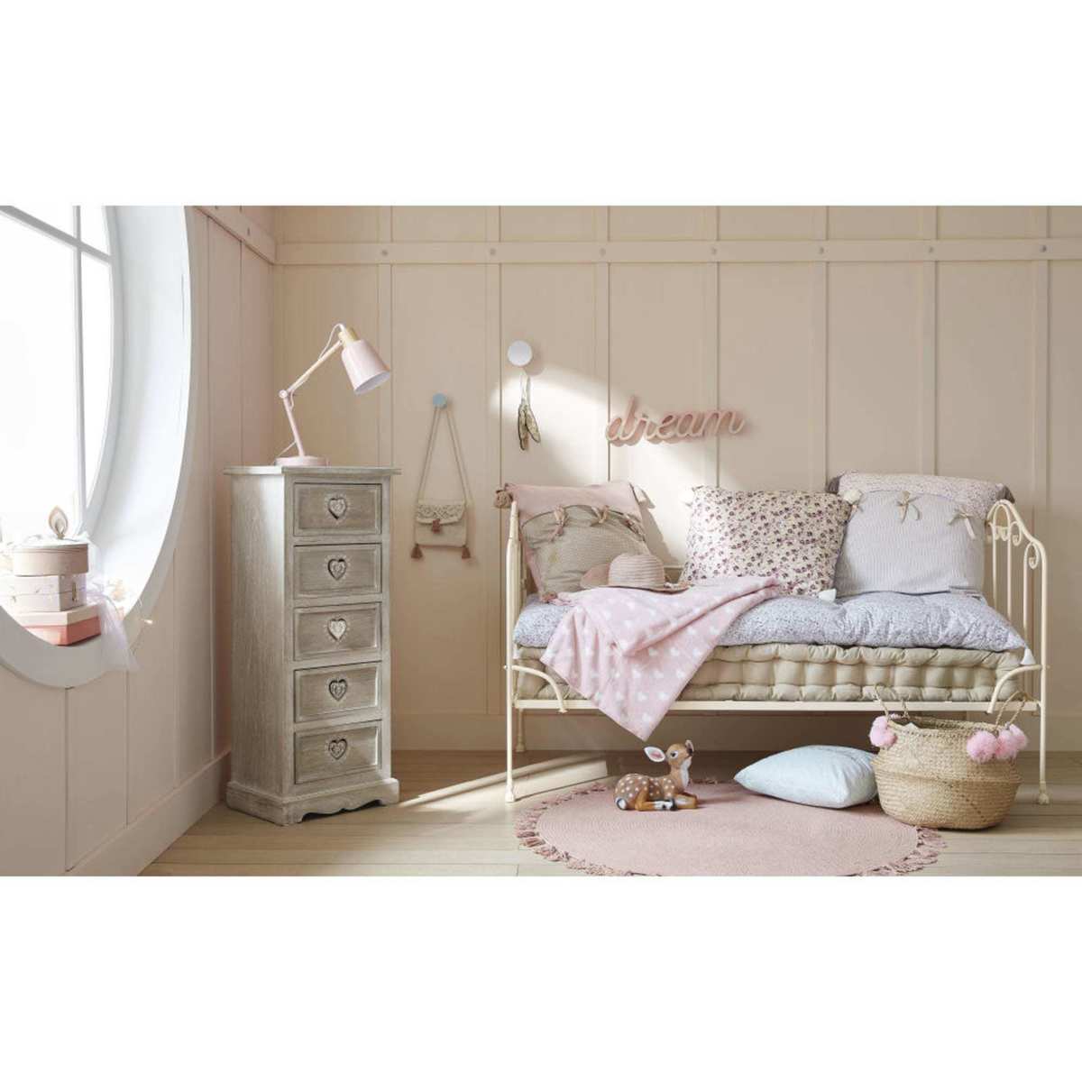 Aged Effect Greyed Storage Tower Unit Camille – image 4