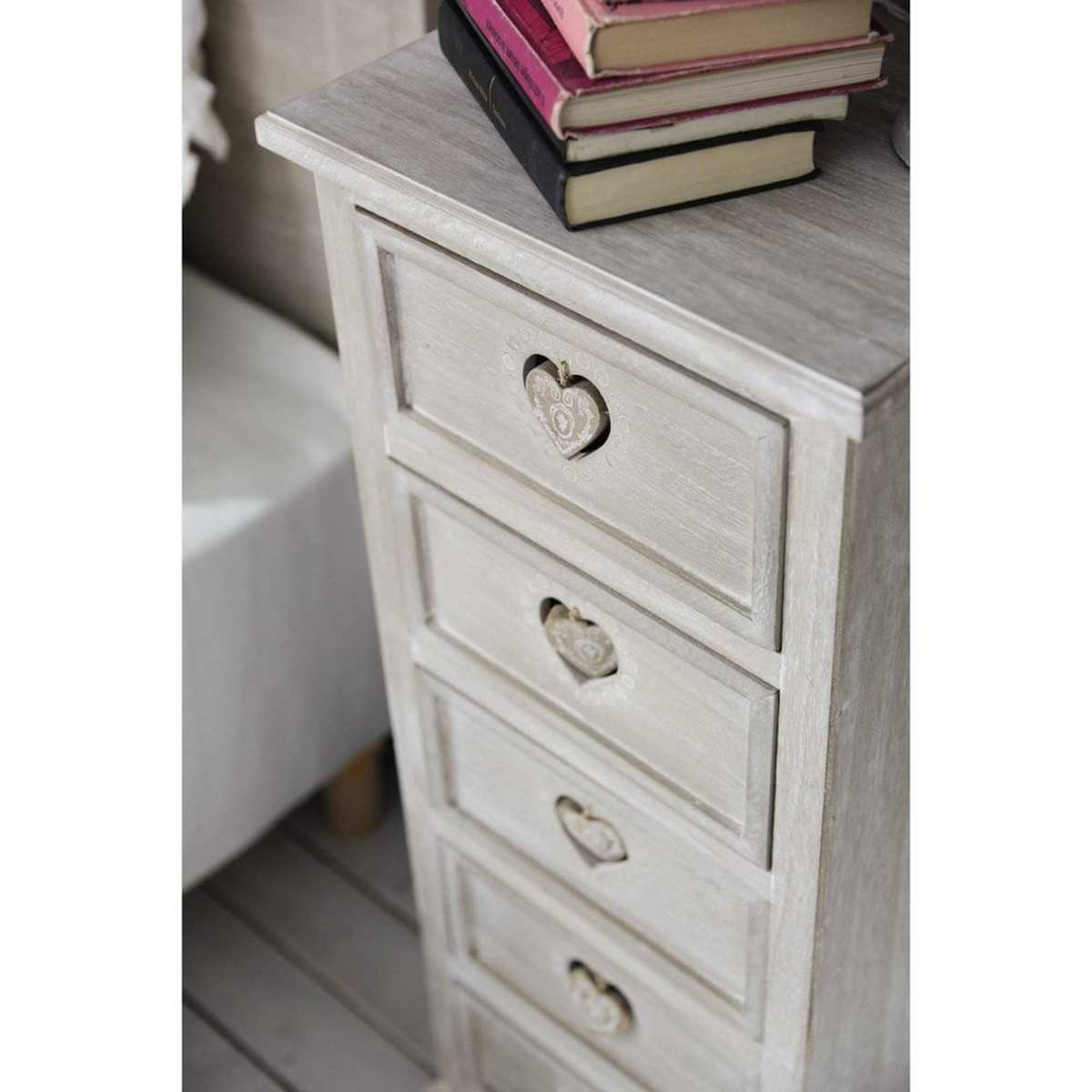 Aged Effect Greyed Storage Tower Unit Camille – image 5