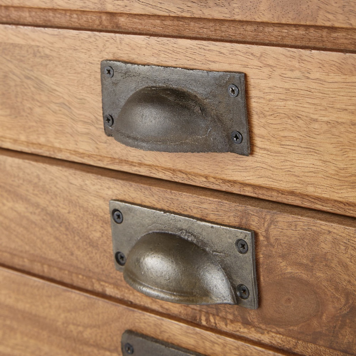 Solid Mango Wood Industrial 4-Drawer Cabinet Hipster – image 4