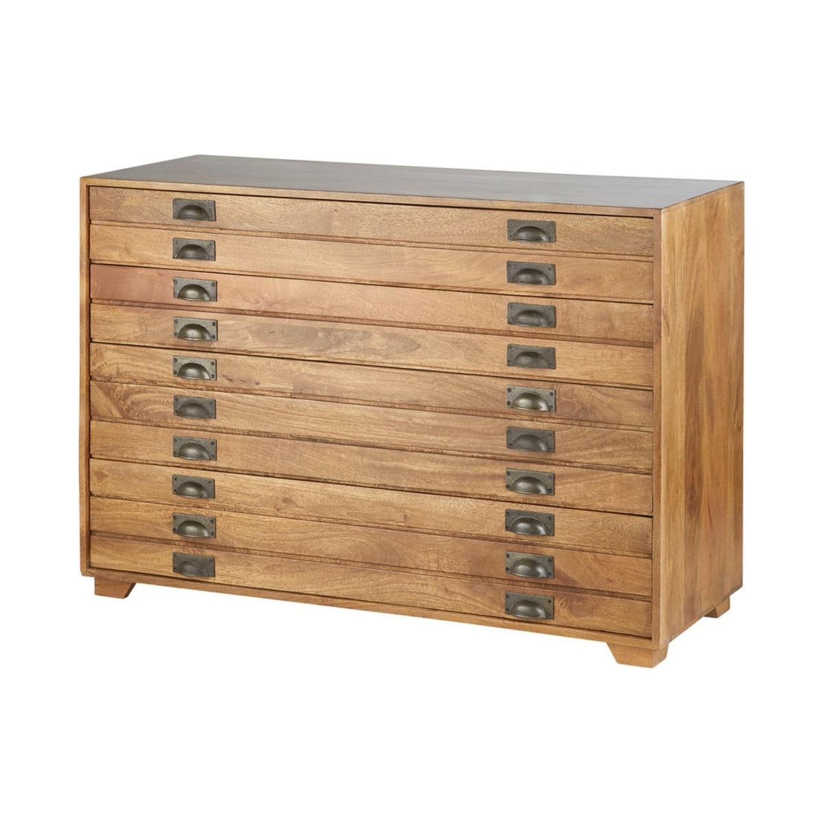 Solid Mango Wood Industrial 4-Drawer Cabinet Hipster – image 2