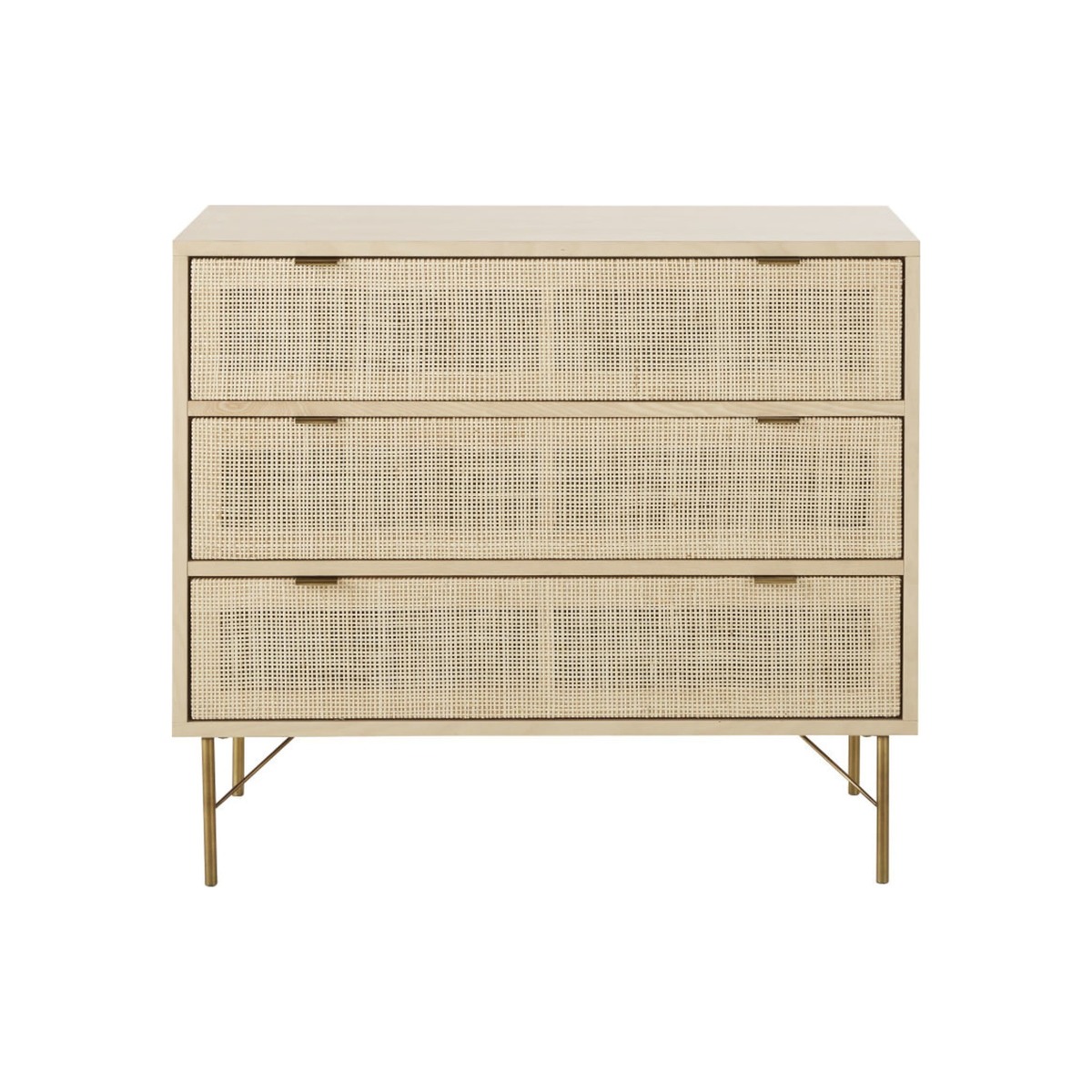 3-Drawer Woven Rattan Chest of Drawers Solstice – image 1