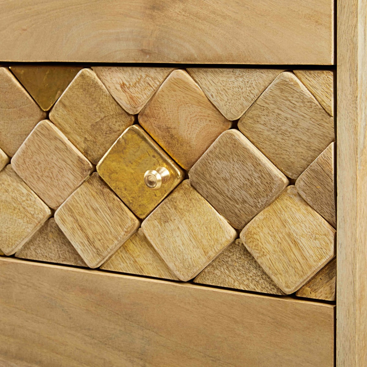 Solid mango wood 3-drawer chest Salome – image 4
