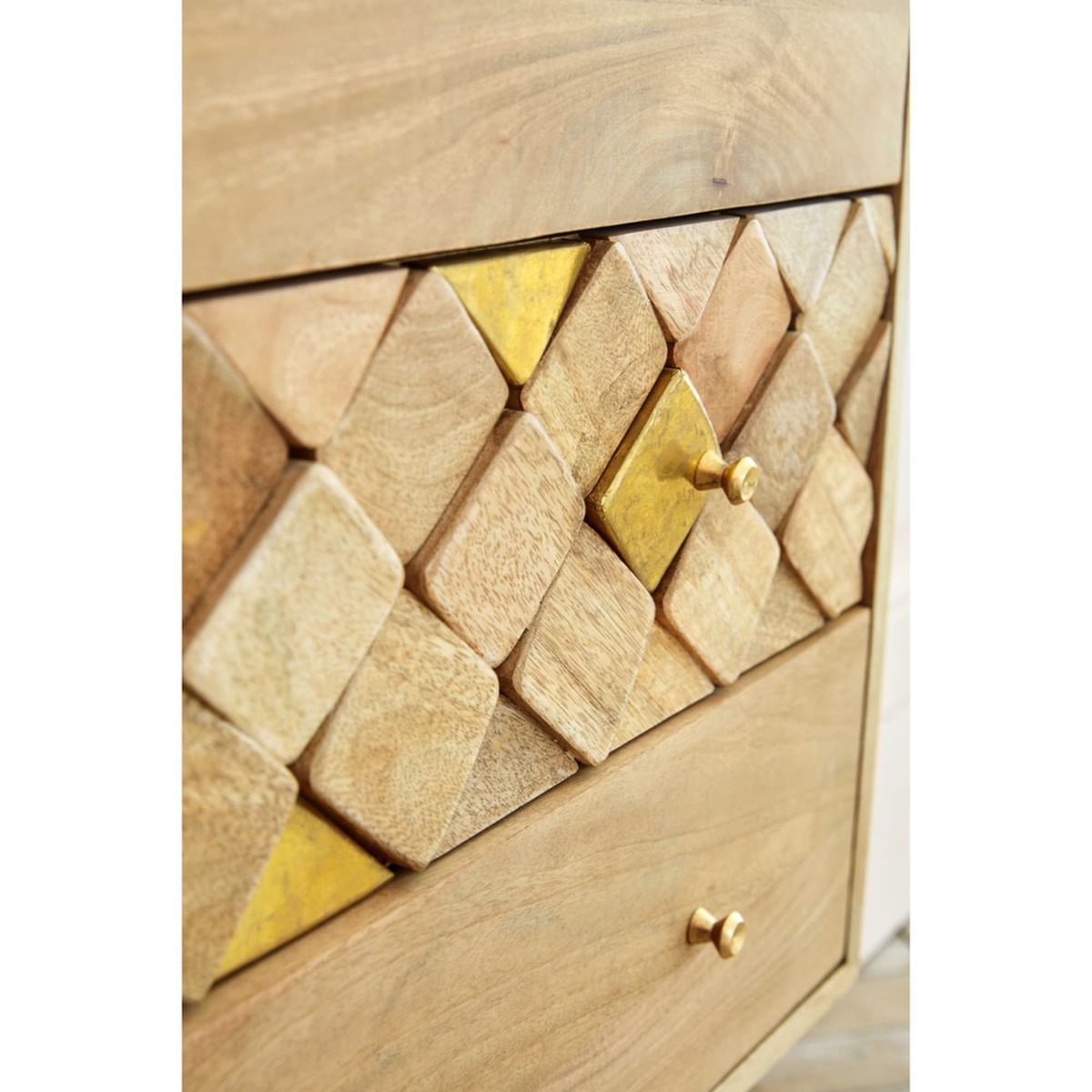 Solid mango wood 3-drawer chest Salome – image 5