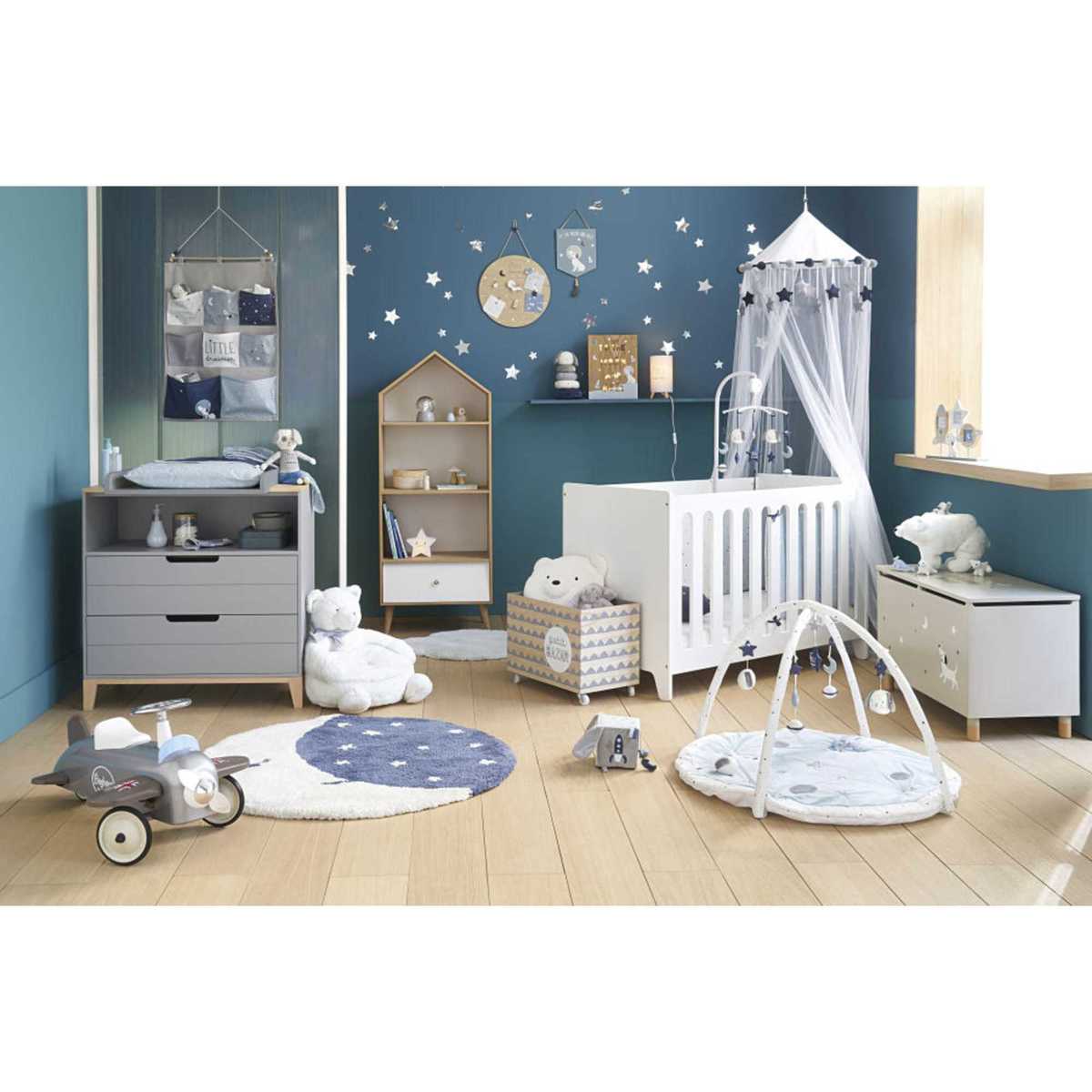 Grey-Blue Chest of 2 Drawers Gaspard – image 13