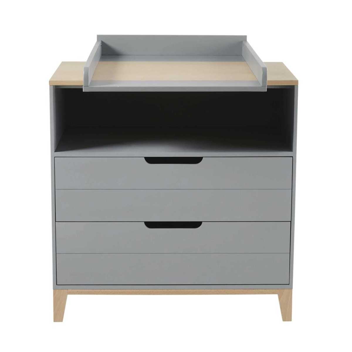 Grey-Blue Chest of 2 Drawers Gaspard – image 4