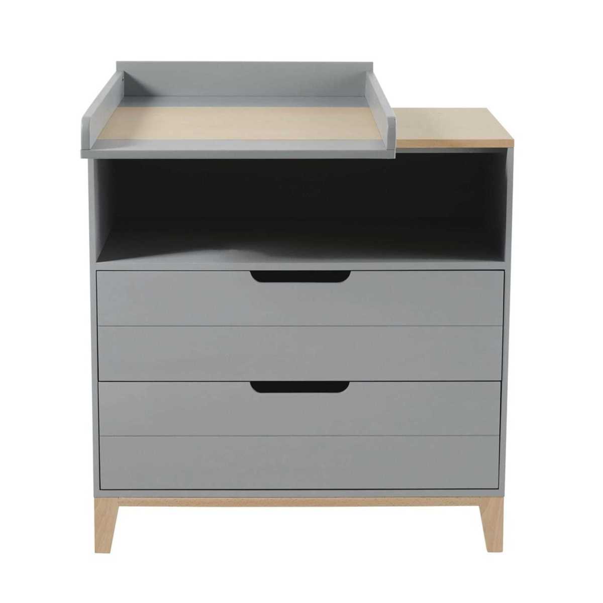 Grey-Blue Chest of 2 Drawers Gaspard – image 5