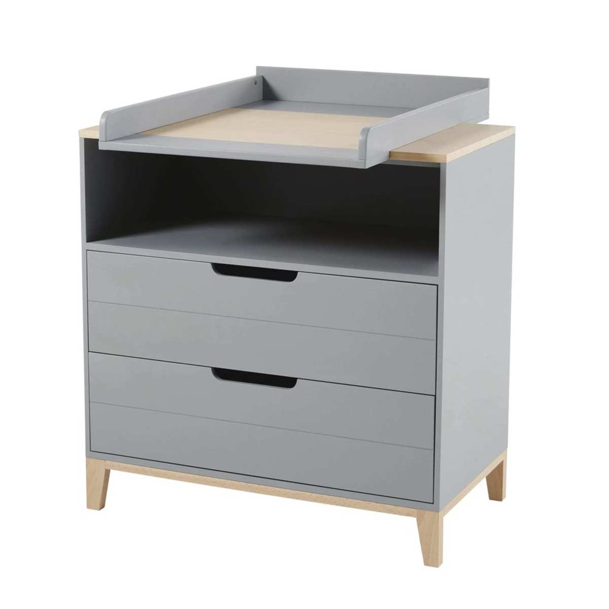 Grey-Blue Chest of 2 Drawers Gaspard – image 7