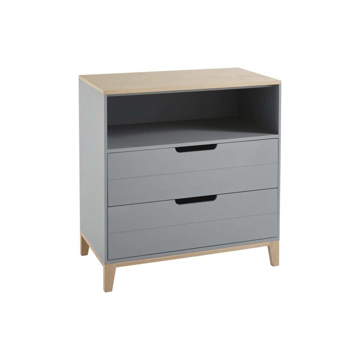 Grey-Blue Chest of 2 Drawers Gaspard – image 2