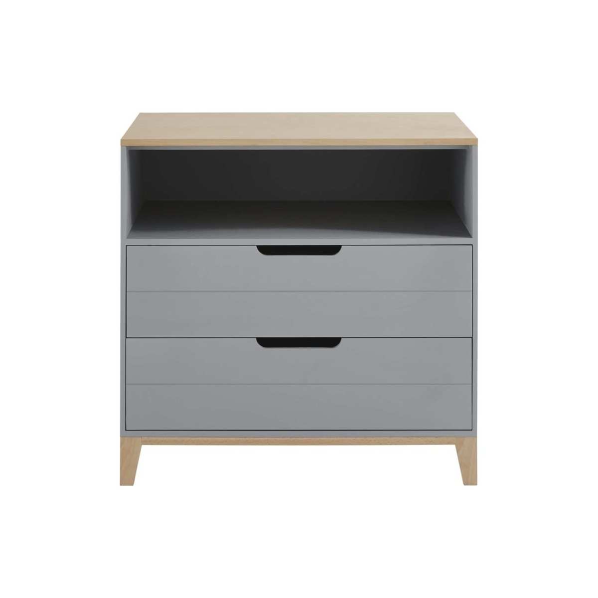 Grey-Blue Chest of 2 Drawers Gaspard – image 1