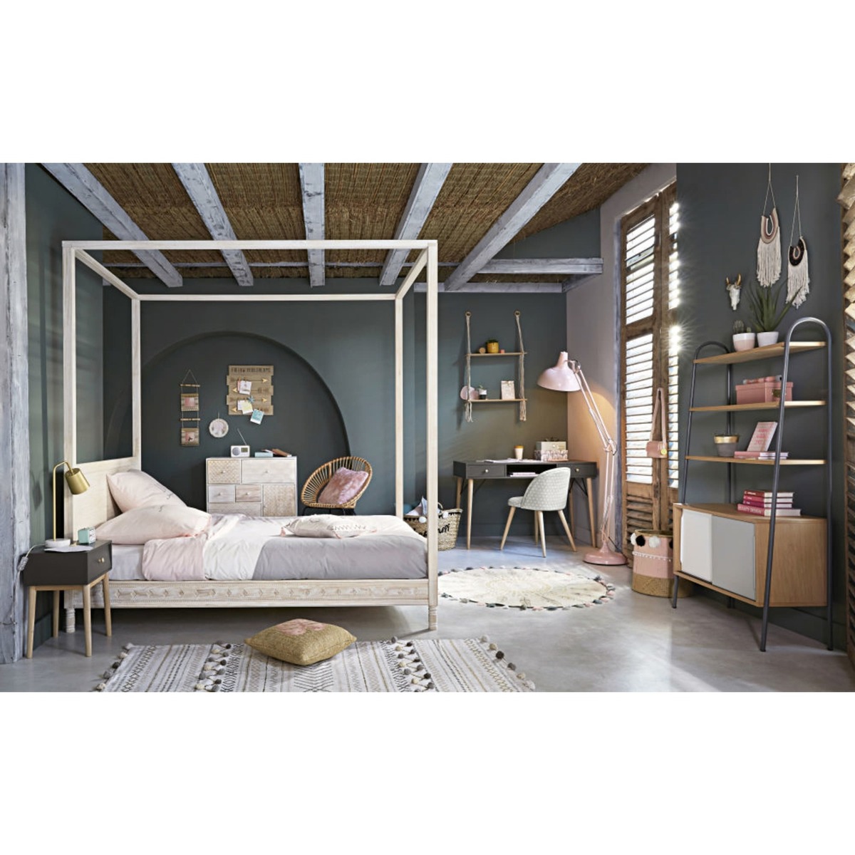 Off-White 5-Drawer 1-Door Storage Cabinet Zen Market – image 8