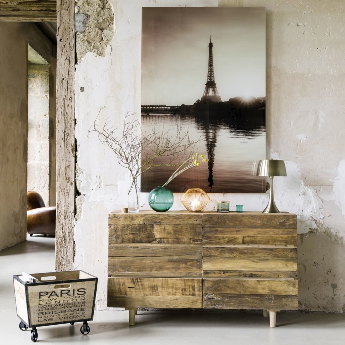 Recycled wood 6-drawer double chest Tennessee – image 7