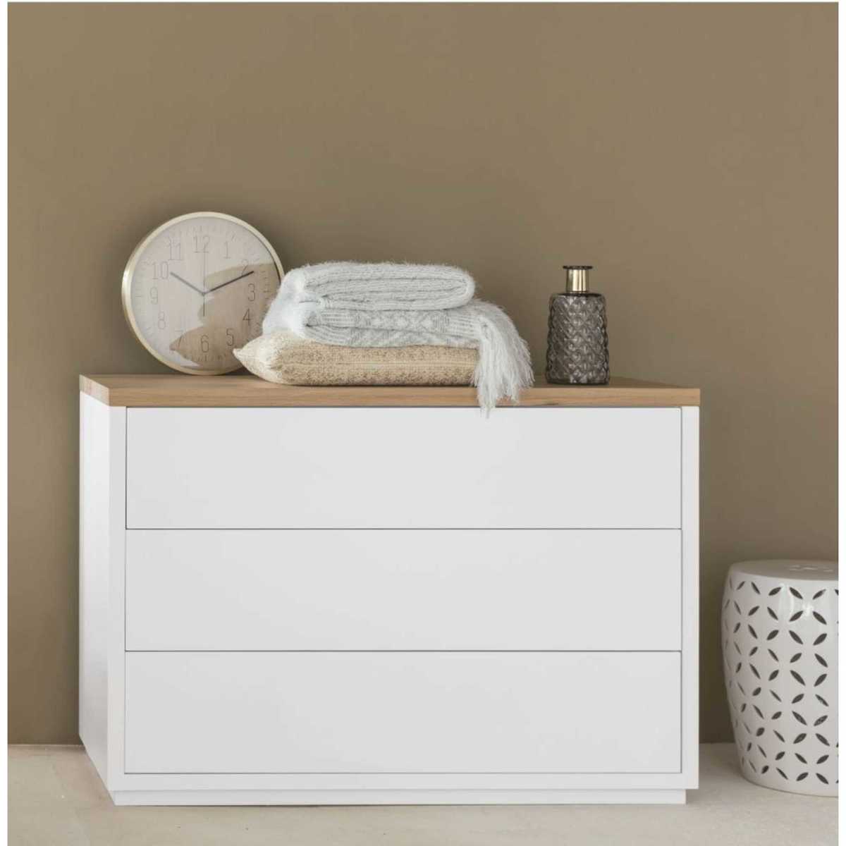 3-drawer white chest of drawers Austral – image 4