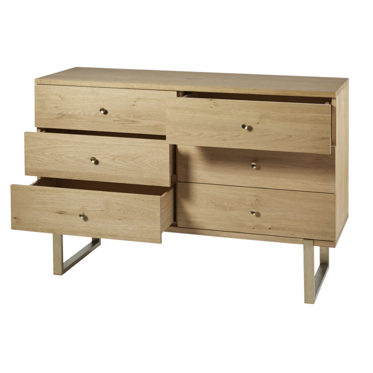 Double 6-Drawer Chest of Drawers W130 Karla – image 3