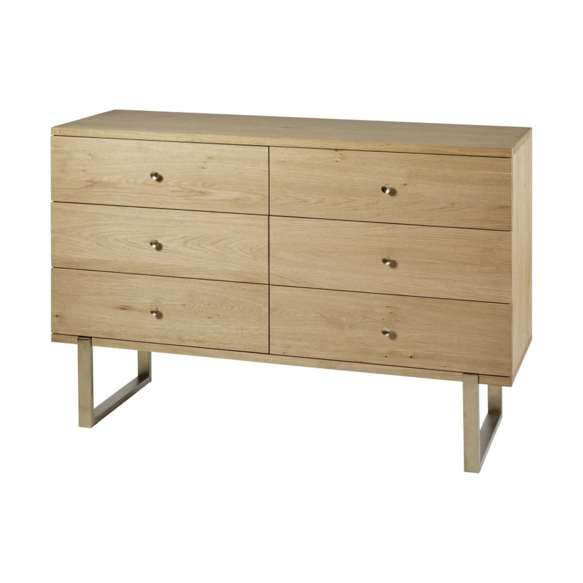 Double 6-Drawer Chest of Drawers W130 Karla – image 2
