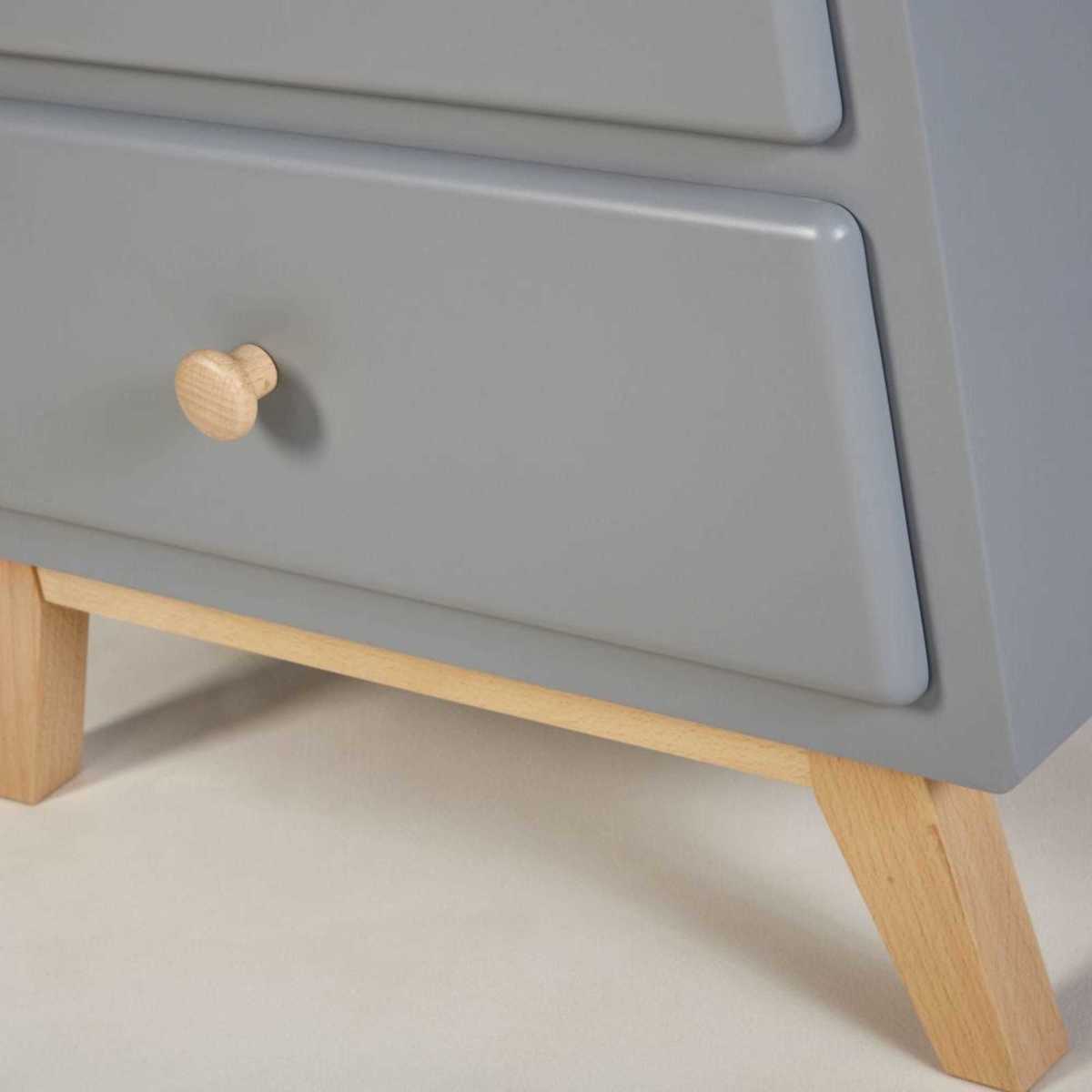 Blue Grey Vintage 5-Drawer Chest of Drawers Sweet – image 4
