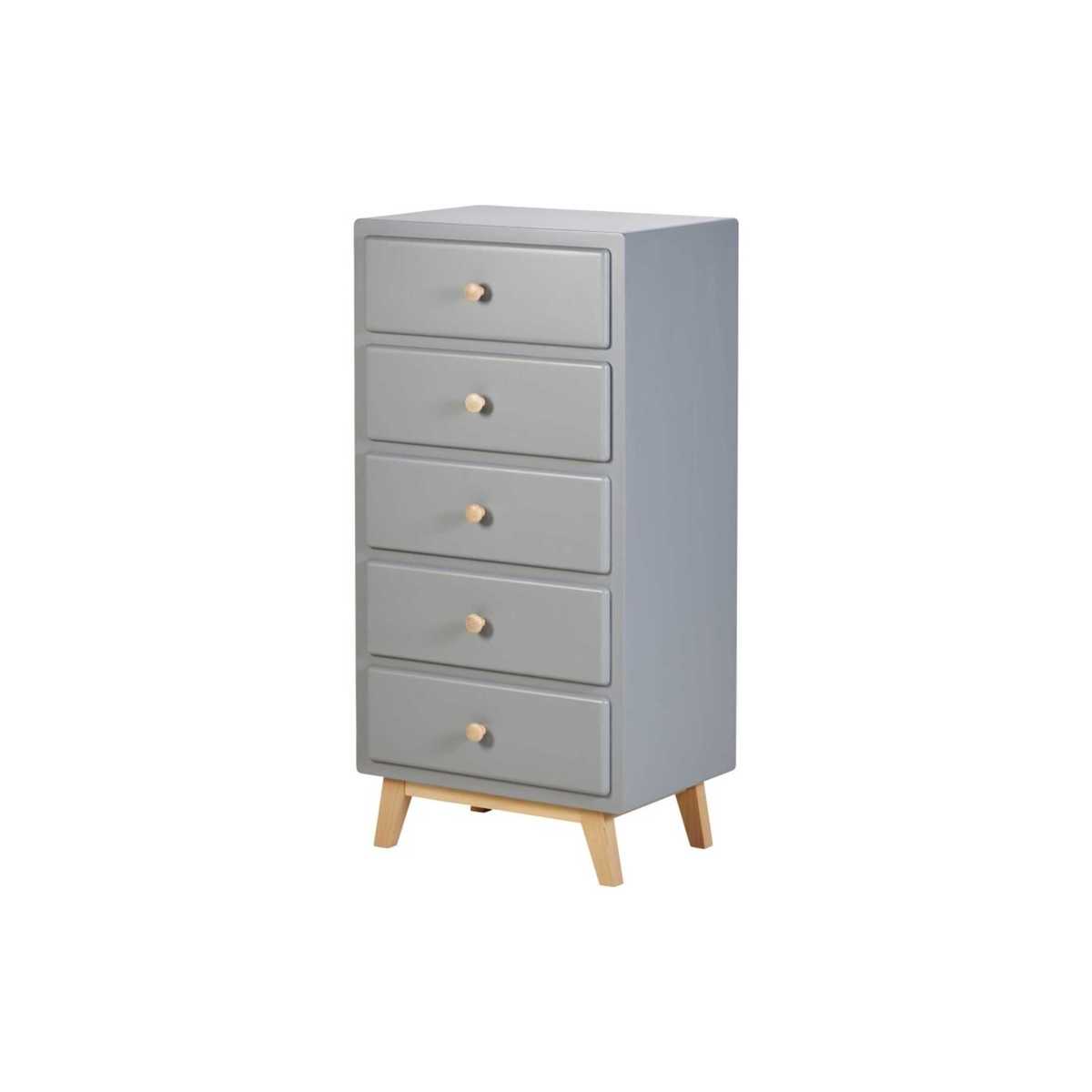 Blue Grey Vintage 5-Drawer Chest of Drawers Sweet – image 2