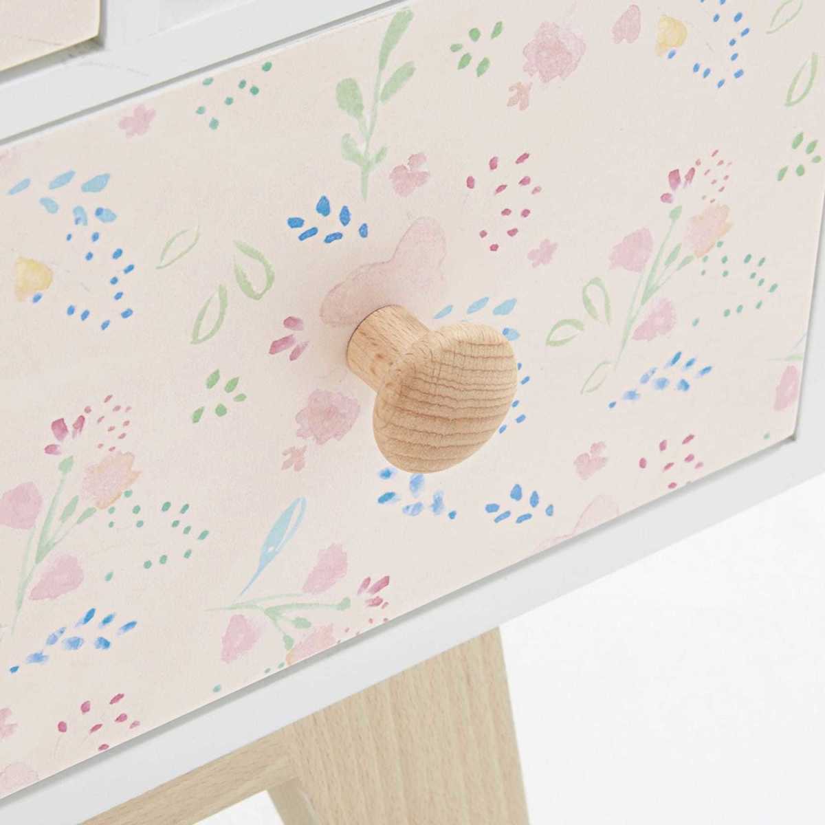 Children's Vintage 1-Door 4-Drawer Storage Cabinet Bucolique – image 6