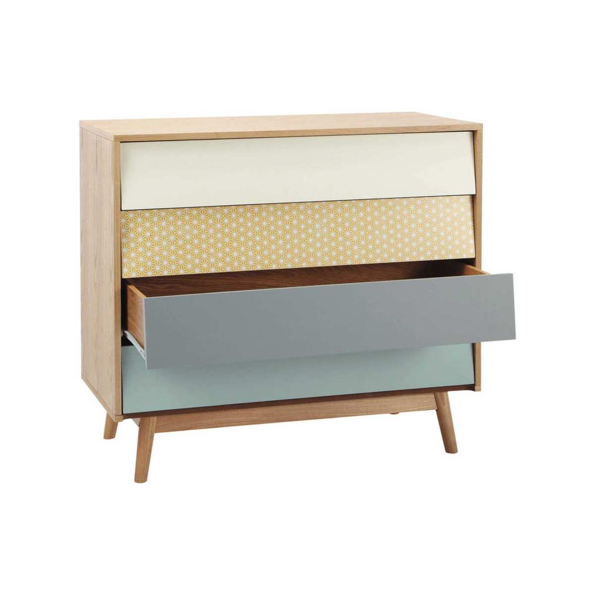 Vintage Multicoloured 4-Drawer Chest Fjord – image 2