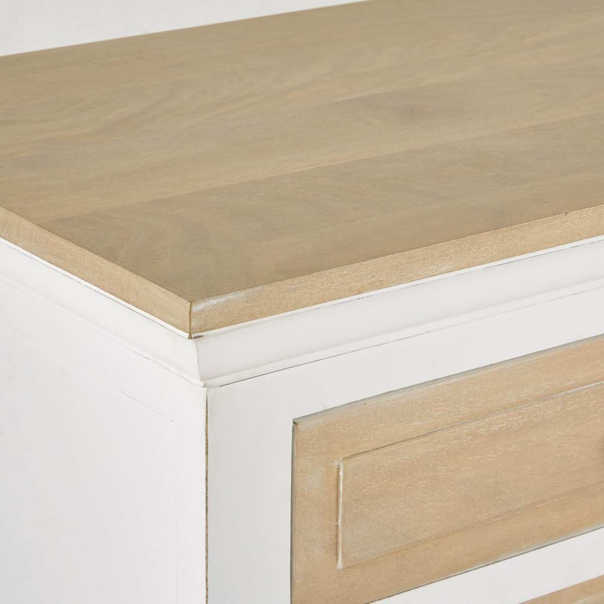 White Solid Mango Wood 5-Drawer Chest Cezembre – image 4