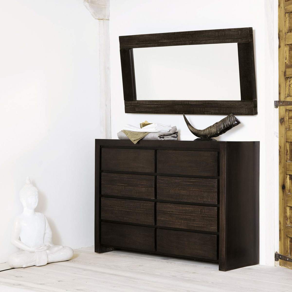 Solid mango wood chest of drawers Java – image 5