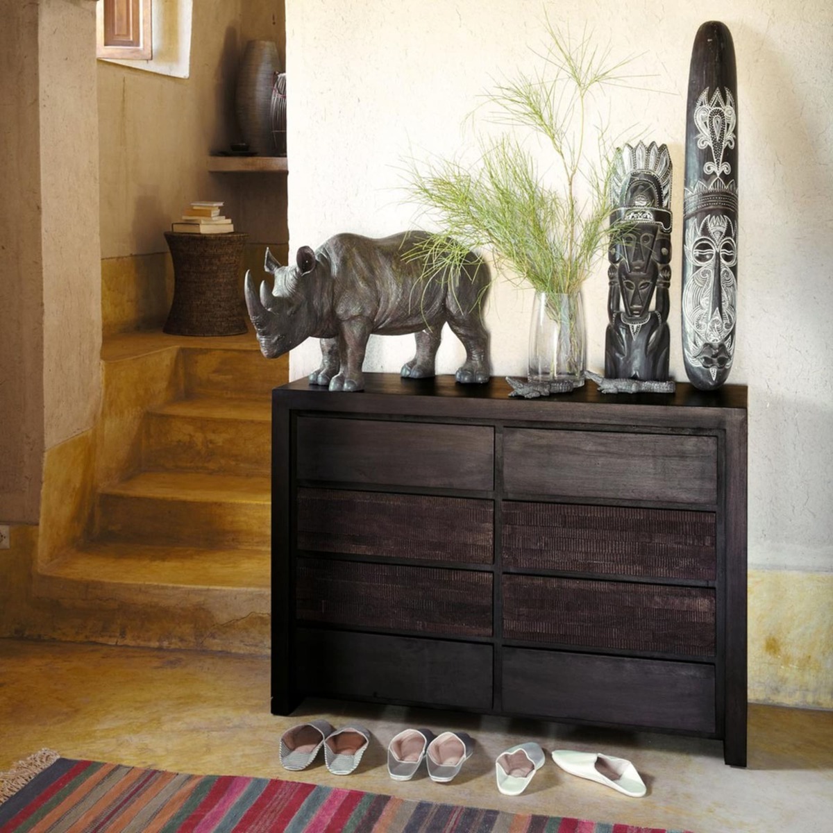 Solid mango wood chest of drawers Java – image 6