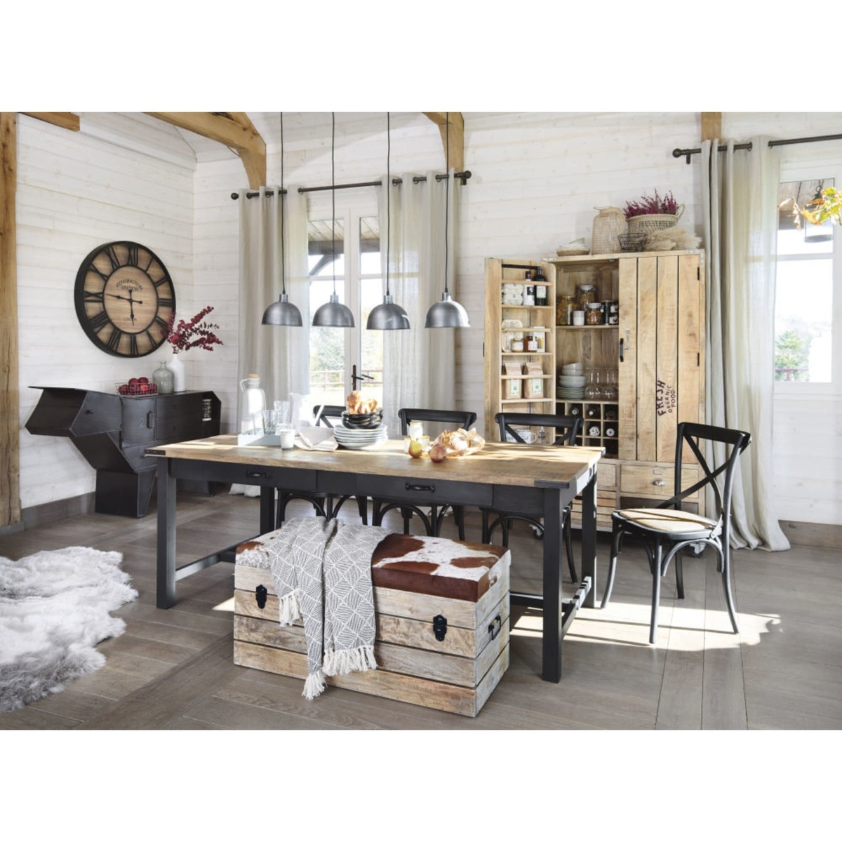 Metal cow storage cabinet W 144cm Marguerite – image 4