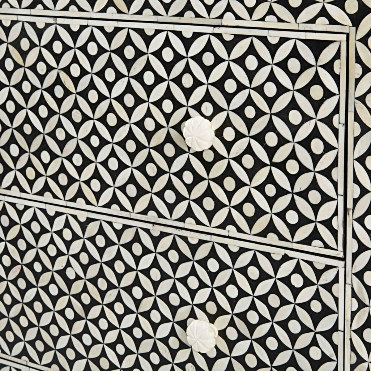 3-drawer chest of drawers in mango wood and bone inlay Baikal – image 4