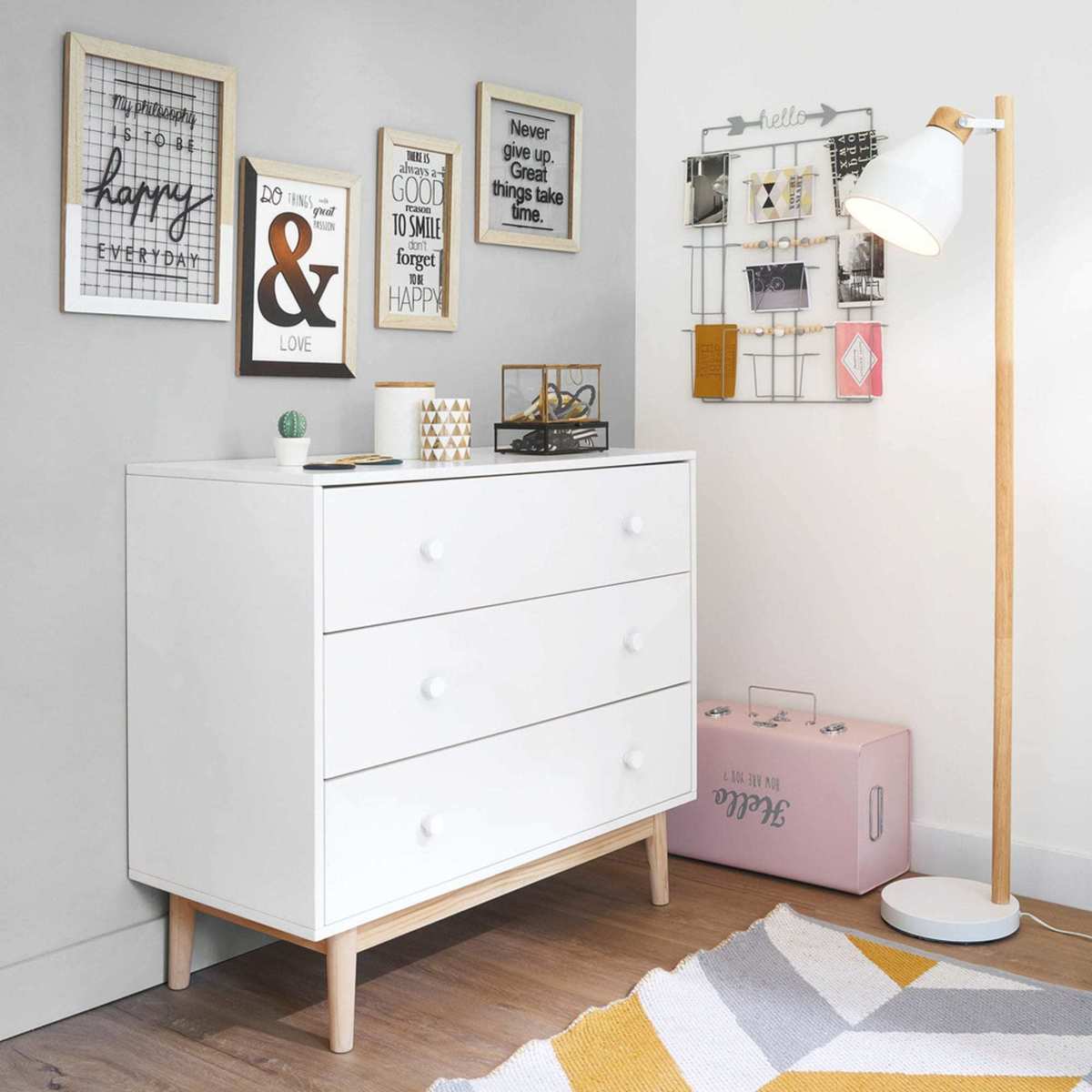 White 3-Drawer Chest Joy – image 6