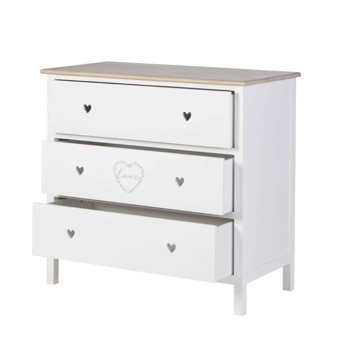 Heart Print 3-Drawer Chest of Drawers Mila – image 3