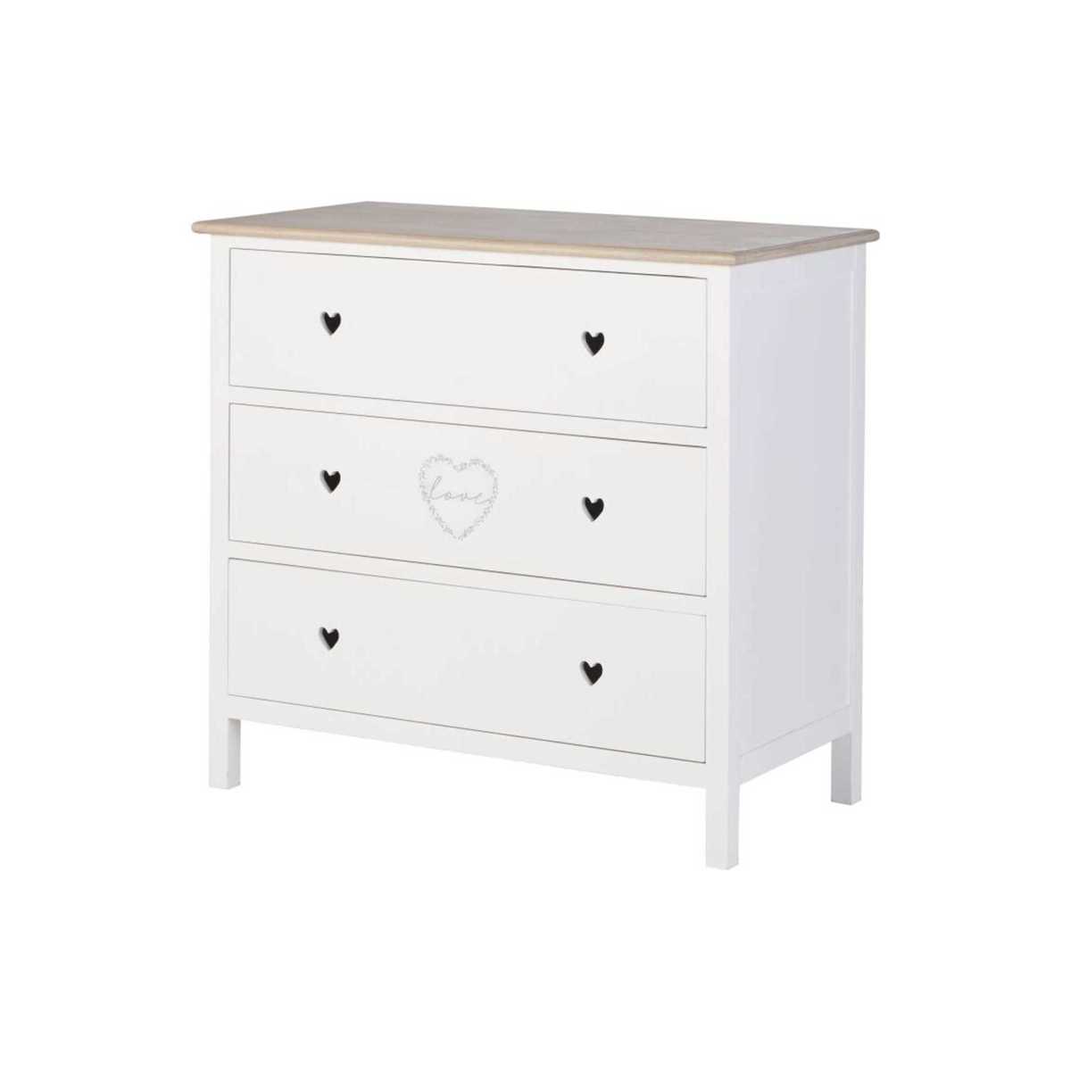Heart Print 3-Drawer Chest of Drawers Mila – image 2