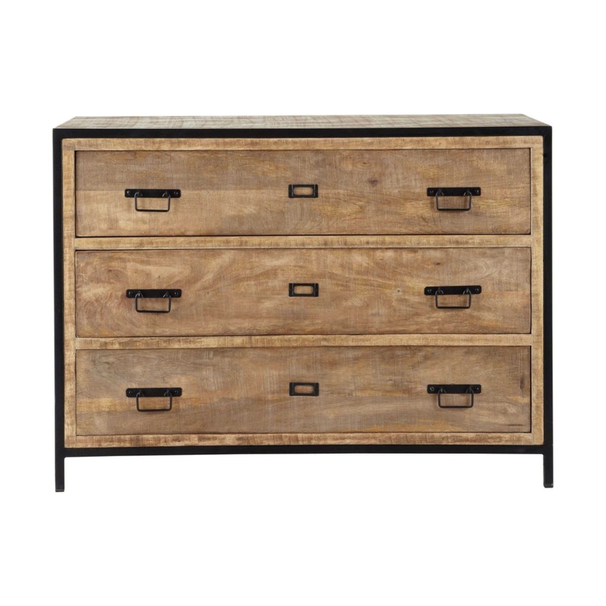 Solid Mango Wood and Metal Industrial Drawer Chest Manufacture – image 1