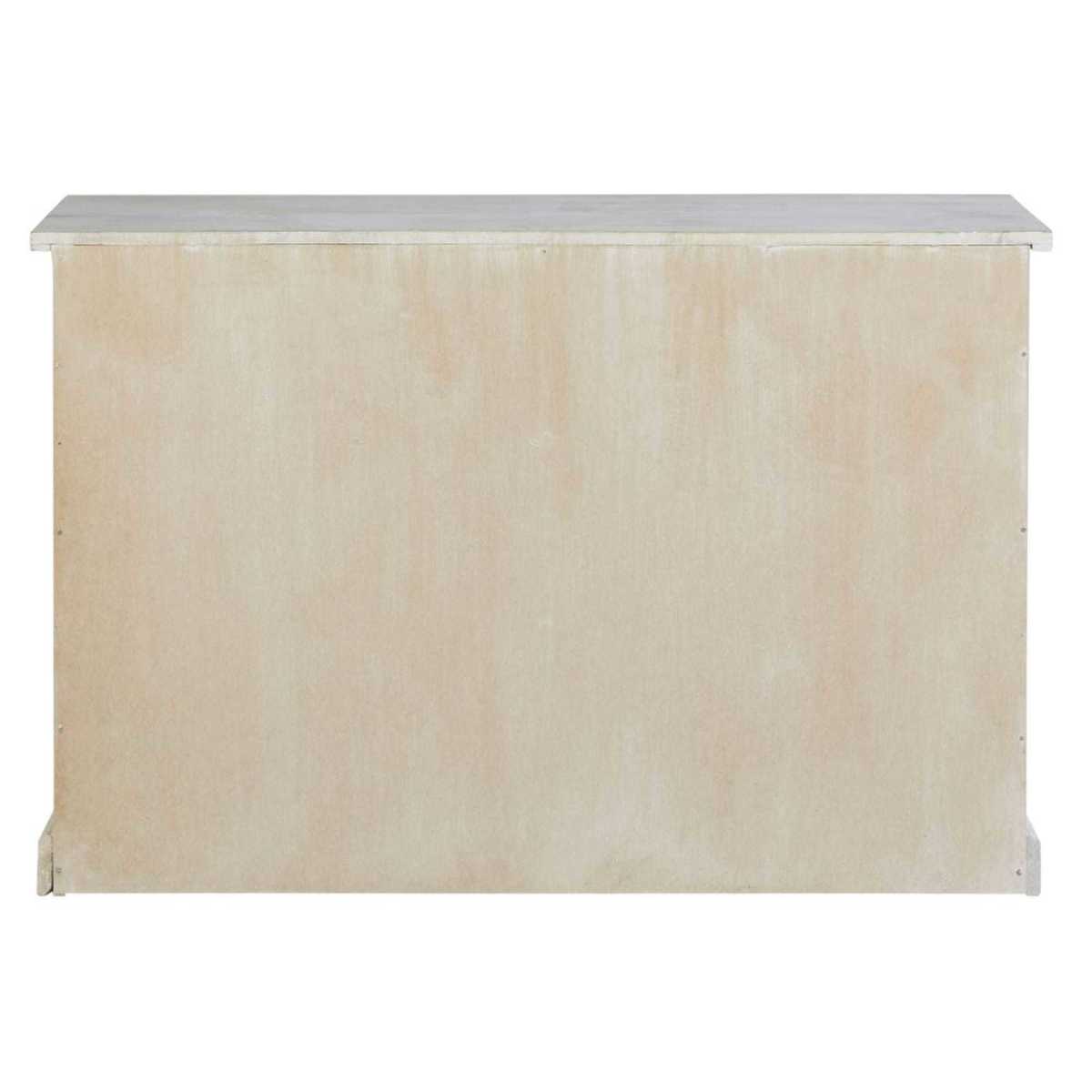 Carved solid mango wood Indian cabinet in white W 120cm Namaste – image 4
