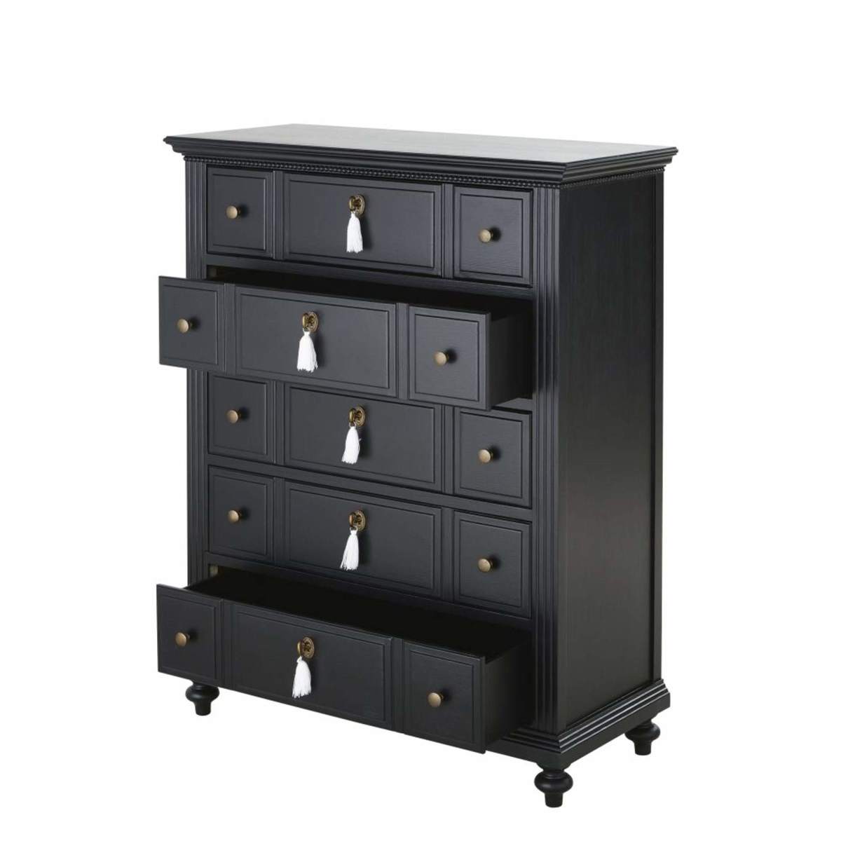Black 5-Drawer Tall Chest of Drawers Cambronne – image 3