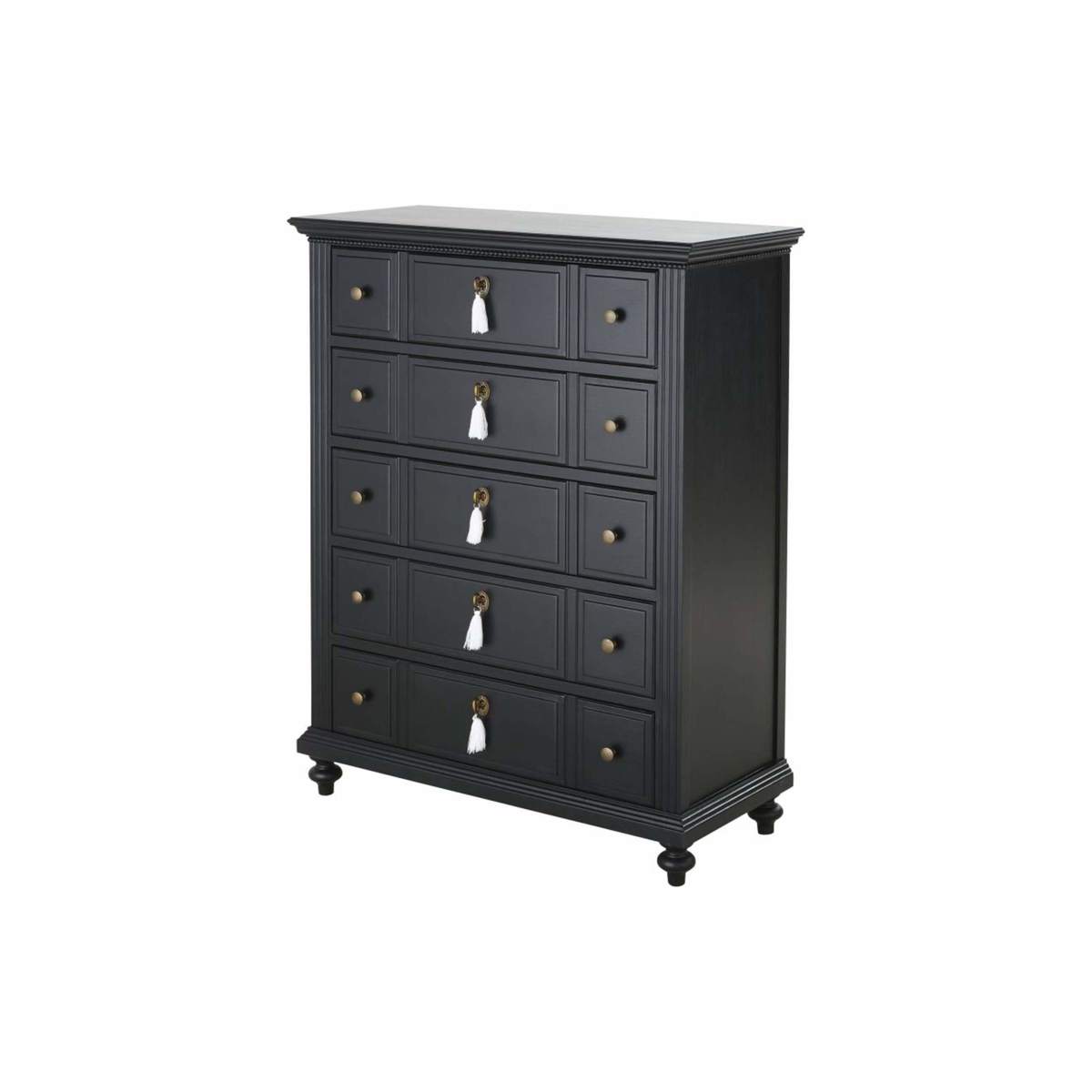 Black 5-Drawer Tall Chest of Drawers Cambronne – image 2