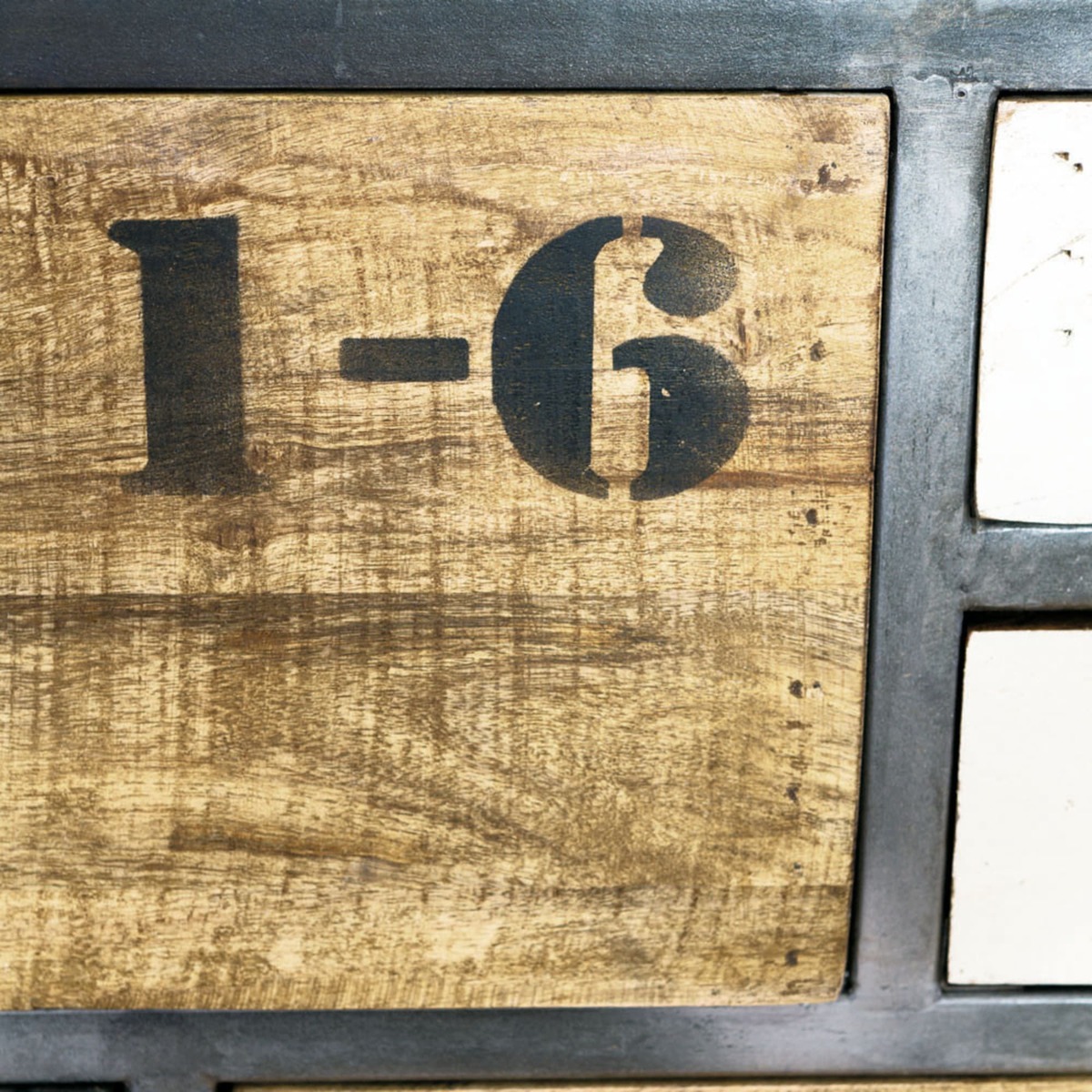 Metal and Mango Drawer Chest on Castors Lazare – image 3
