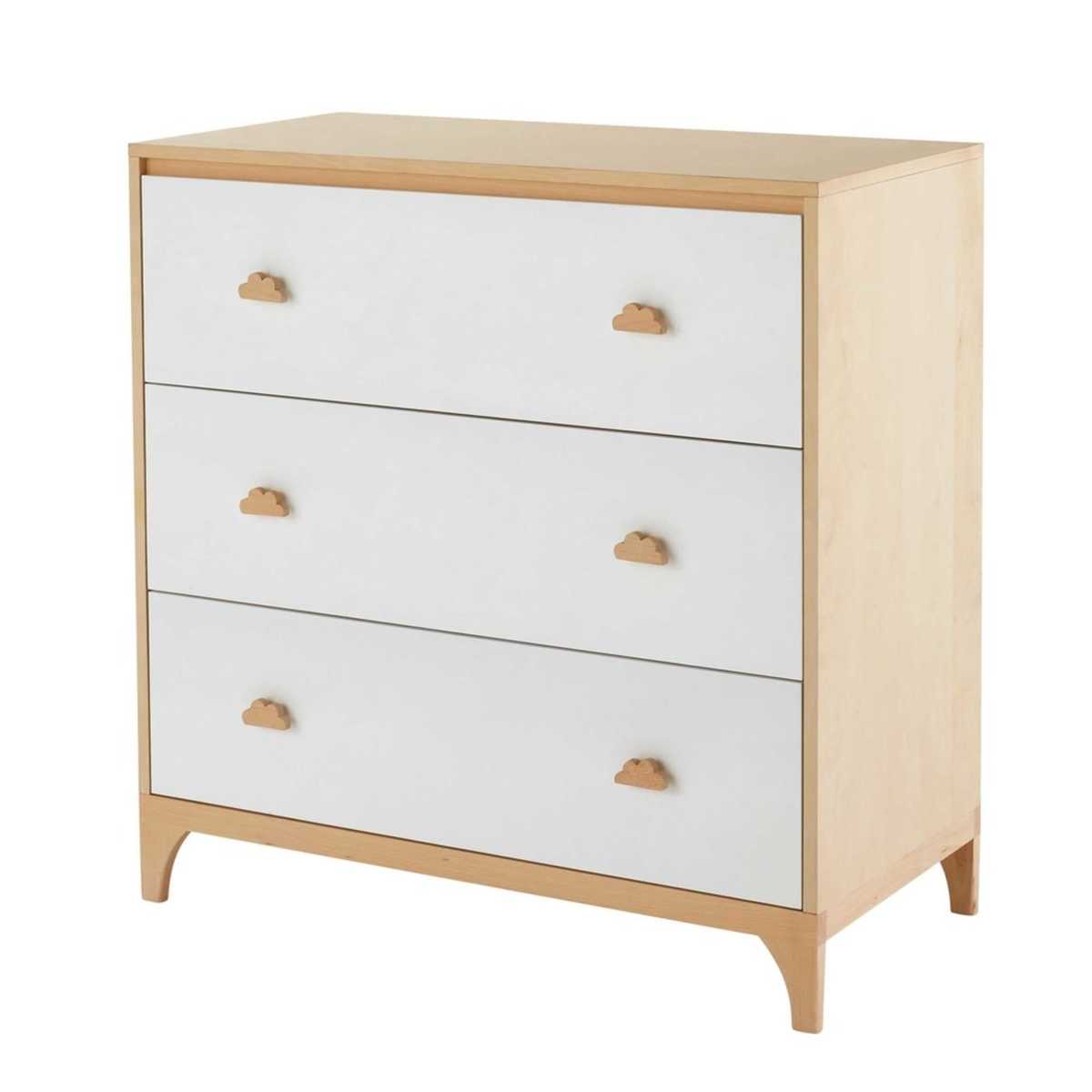 White 3-Drawer Chest Moonlight – image 2