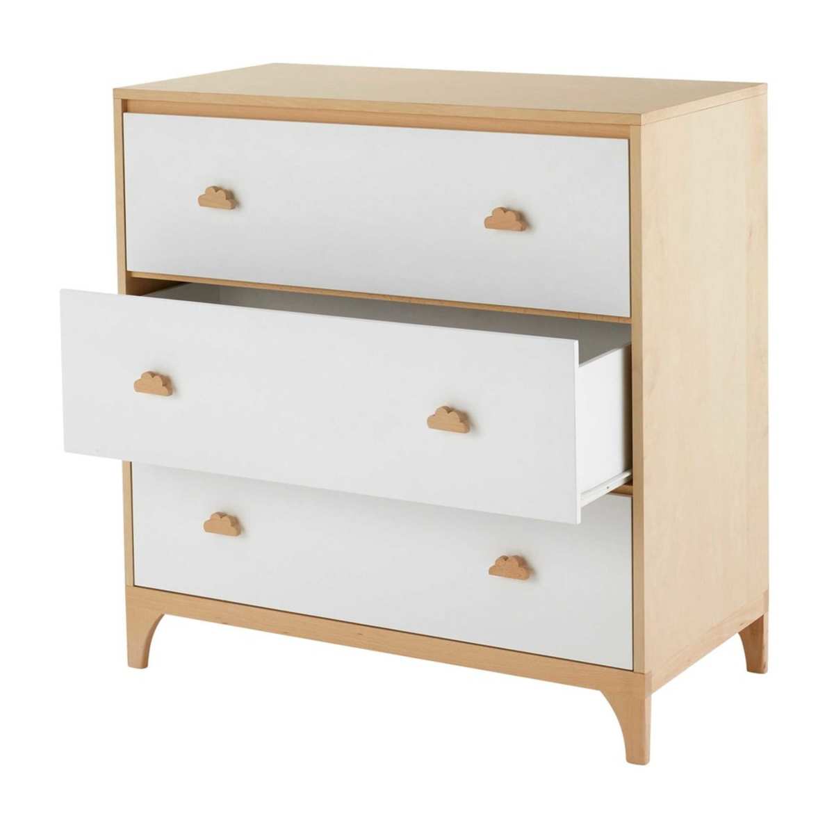 White 3-Drawer Chest Moonlight – image 3