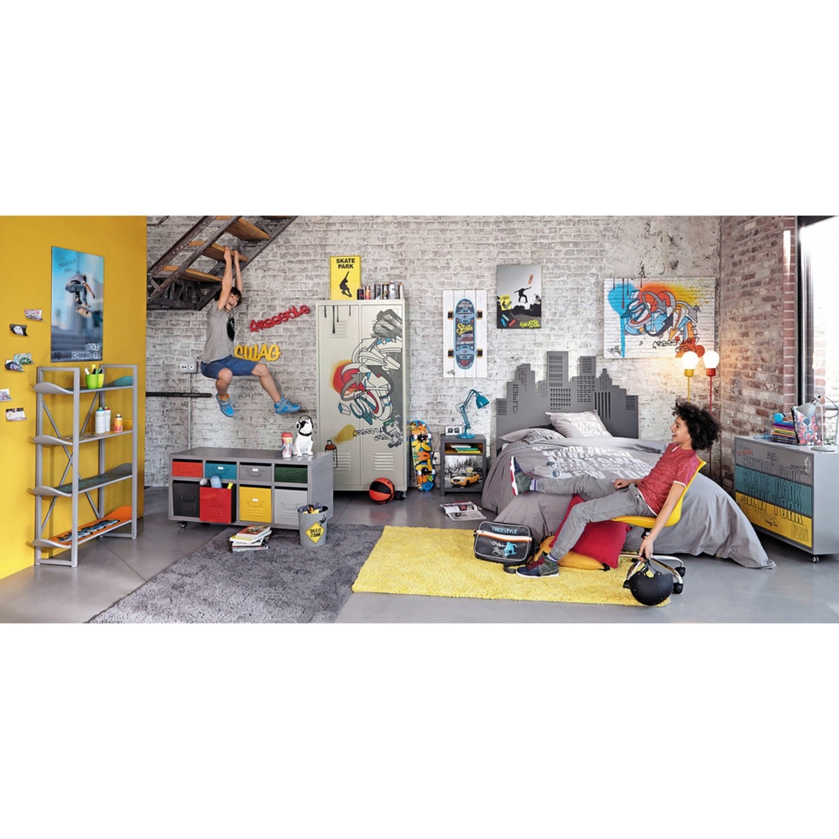 Multicoloured Metal Storage Cabinet on Castors Freestyle – image 4
