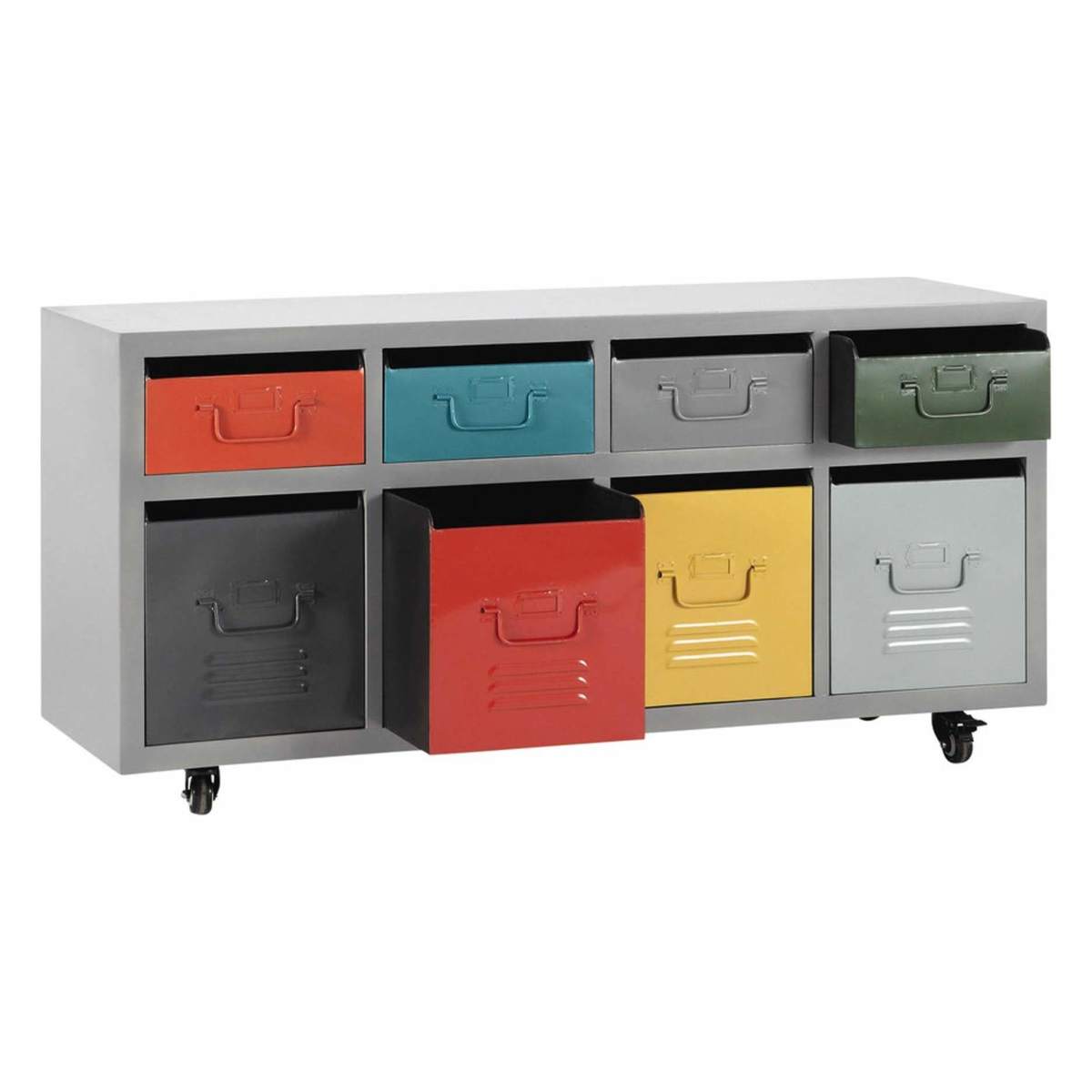 Multicoloured Metal Storage Cabinet on Castors Freestyle – image 2