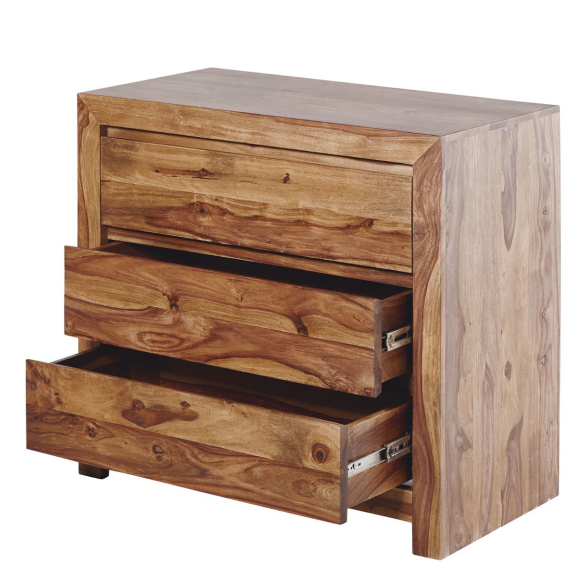 Solid Sheesham Wood 3-Drawer Chest Stockholm – image 3