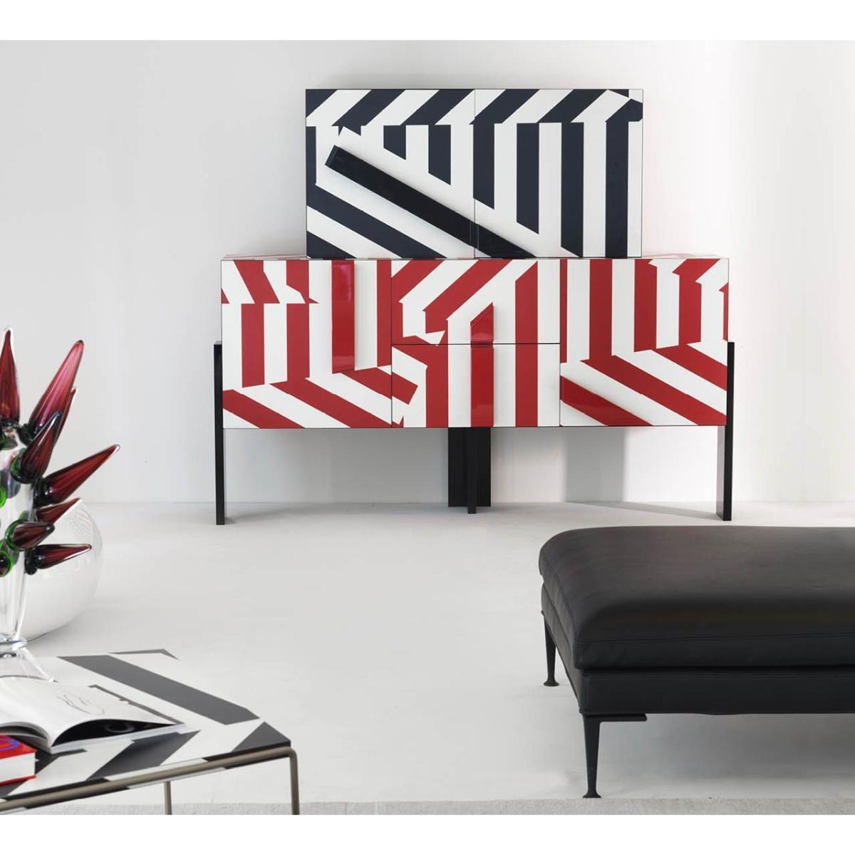 Ziqqurat Dresser - / L 246 x H 200 cm by Driade Red/Multicoloured/Black – image 3