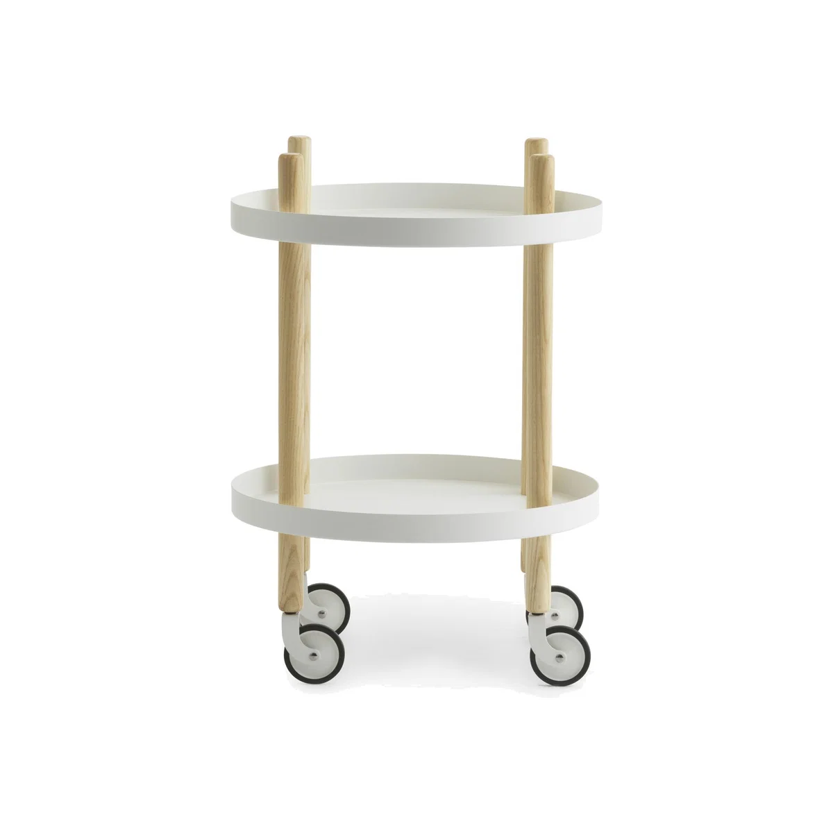 Block Dresser - / Ø 45 cm by Normann Copenhagen White/Natural wood – image 1