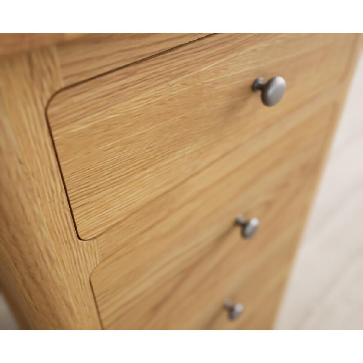 Loxton Solid Oak 5 Drawer Tallboy – image 5