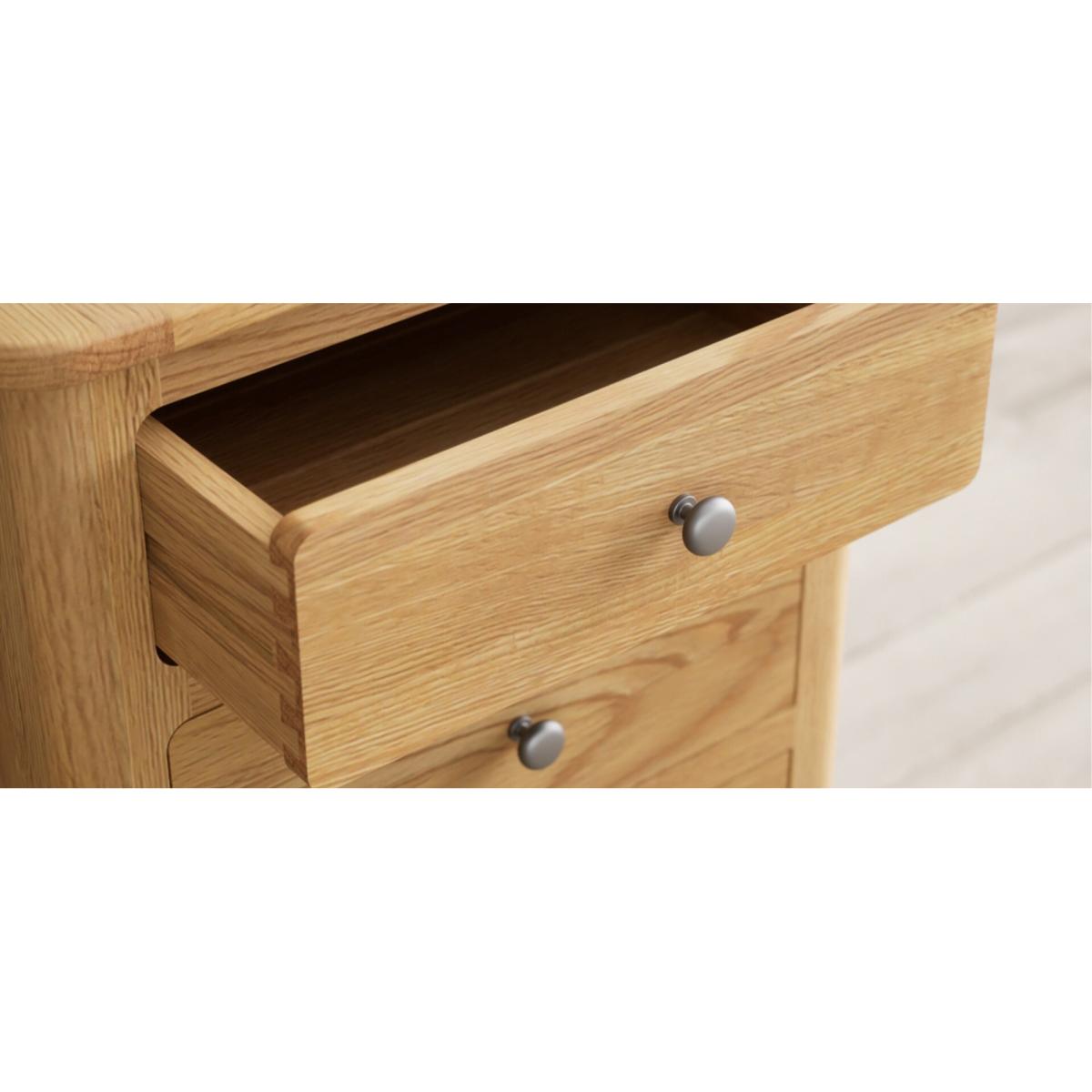 Loxton Solid Oak 5 Drawer Tallboy – image 6
